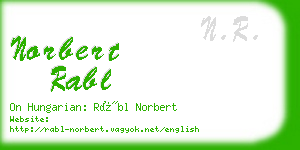 norbert rabl business card